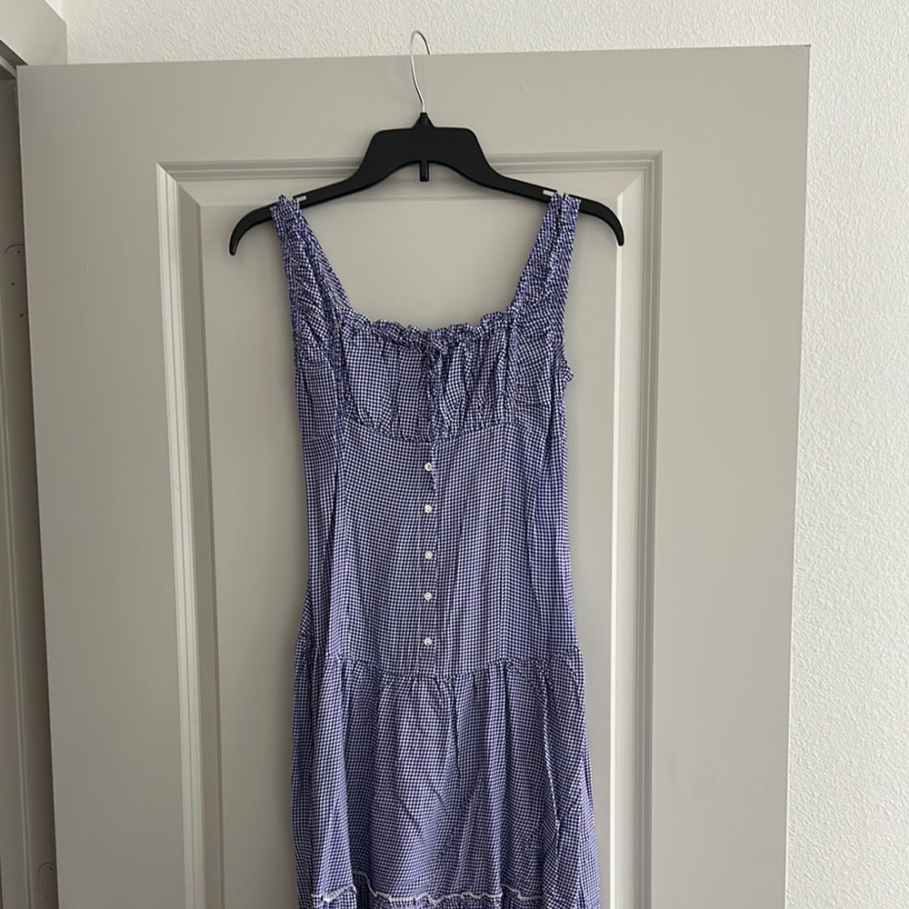 Frankies Bikinis Women's Blue Gingham Dress